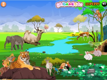 Флеш игра Расставь животных Флеш игра Расставь животных