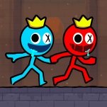 Игра Стикмены Огонь и Вода 2